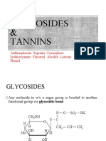 Glycosides & Tannins: Anthraquinone Saponin Cyanophore Isothiocyanate Flavonol Alcohol Lactone Phenol