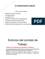 Extincion Del Contrato de Trabajo-: Regimen Indemnizatorio Laboral