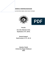 Modul Kewirausahaan: Penulis: DR - Ir.Nur Rahmah, M.Si. Diyahwati, S.TP., M.Pd. Desain Sampul: Nunik Lestari, S.T.P., M. Si