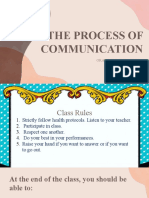 THE PROCESS OF COMMUNICATING: UNDERSTANDING THE ELEMENTS AND NATURE OF ORAL COMMUNICATION