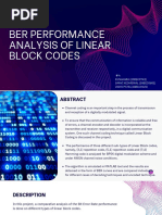 Ber Performance Analysis of Linear Block Code