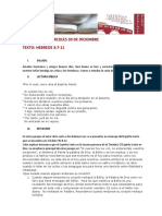 Devocional Miercoles 30 de Diciembre TEXTO: HEBREOS 3:7-11: I. Saludo