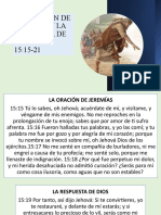 La Oración de Jeremíasy La Respuesta de Dios 15:15-21