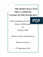From The Sports Hall Into The Classroom: Learning Life Skills Through Sport
