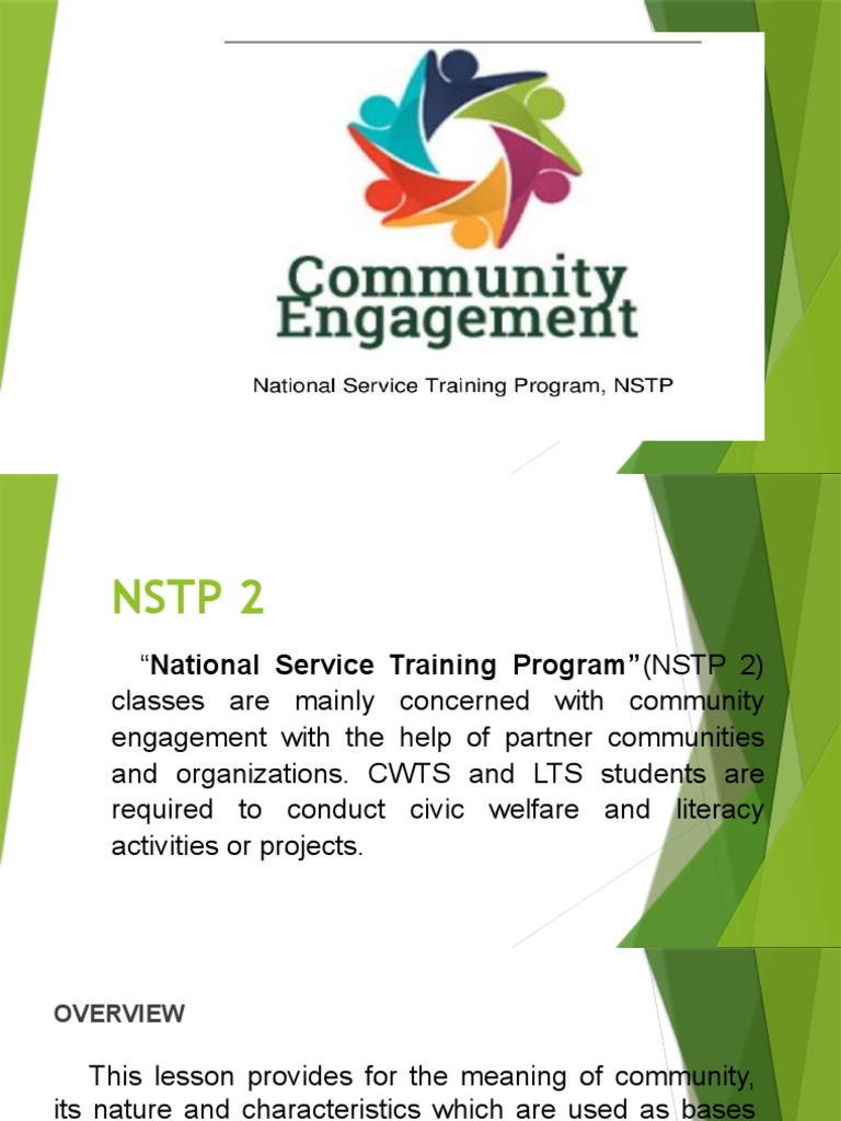 Nstp 2 Ppt 1 1 Pdf Community Empowerment