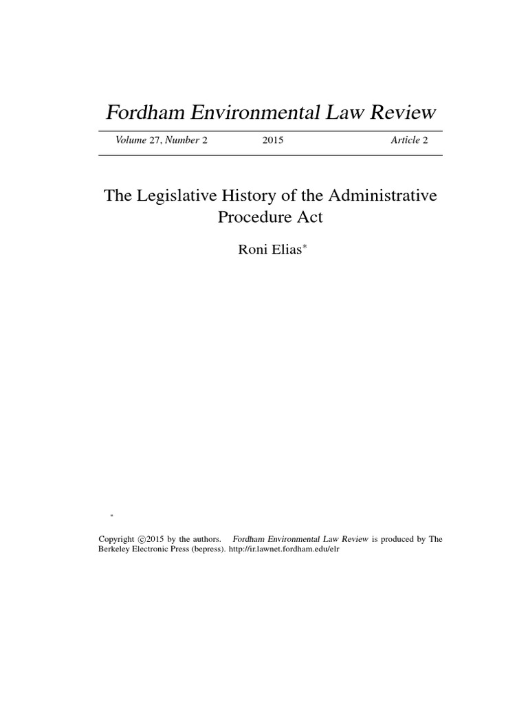 What Is The Purpose Of Administrative Procedure Act