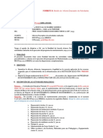 INFORME NRO. 001-2016/ /Grell/Dugel: FORMATO A: Modelo de Informe Descriptivo de Actividades