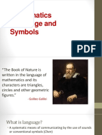 Mathematics Language and Symbols