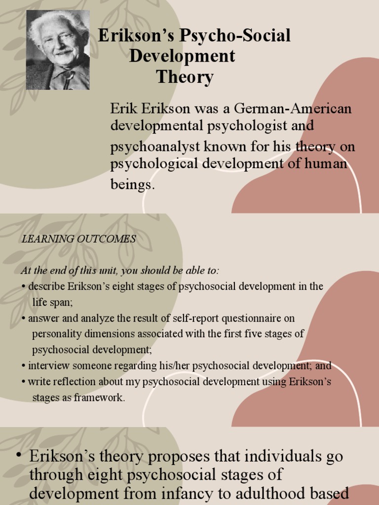Eriksons Psycho Social Development | Download Free PDF | Developmental ...