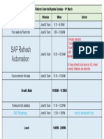 SAP Refresh Automation: SAP Platform Team Visit Agenda Tuesday - 14 March Agenda Attendee When Anchor