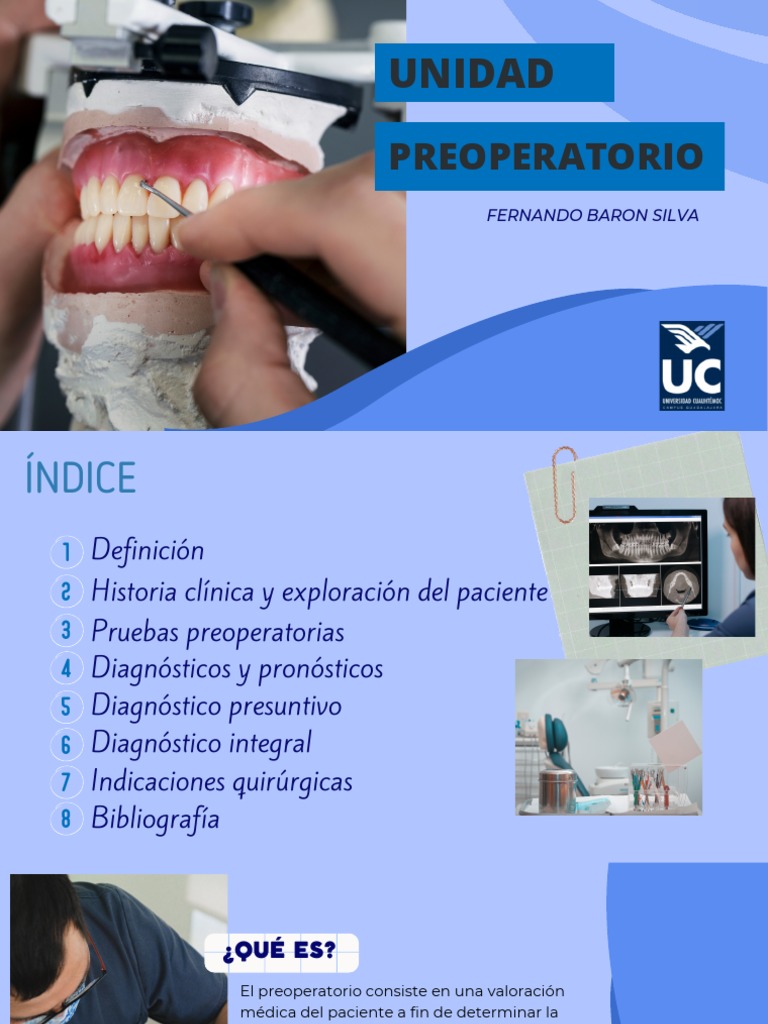 Valoración Preoperatoria Integral del Paciente | PDF | Examen físico ...