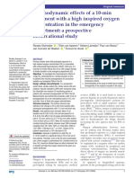 Haemodynamic Effects of A 10-Min Treatment With A High Inspired Oxygen Concentration in The Emergency Department - A Prospective Observational Study