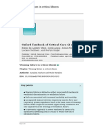 Weaning Failure in Critical Illness