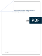 Trend and Pattern of Sectoral (Agriculture, Industry and Service Sectors) Energy Consumption in India