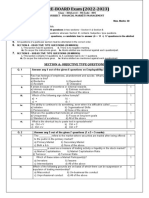 PRE-BOARD Exam (2022-2023) : Section A: Objective Type Questions