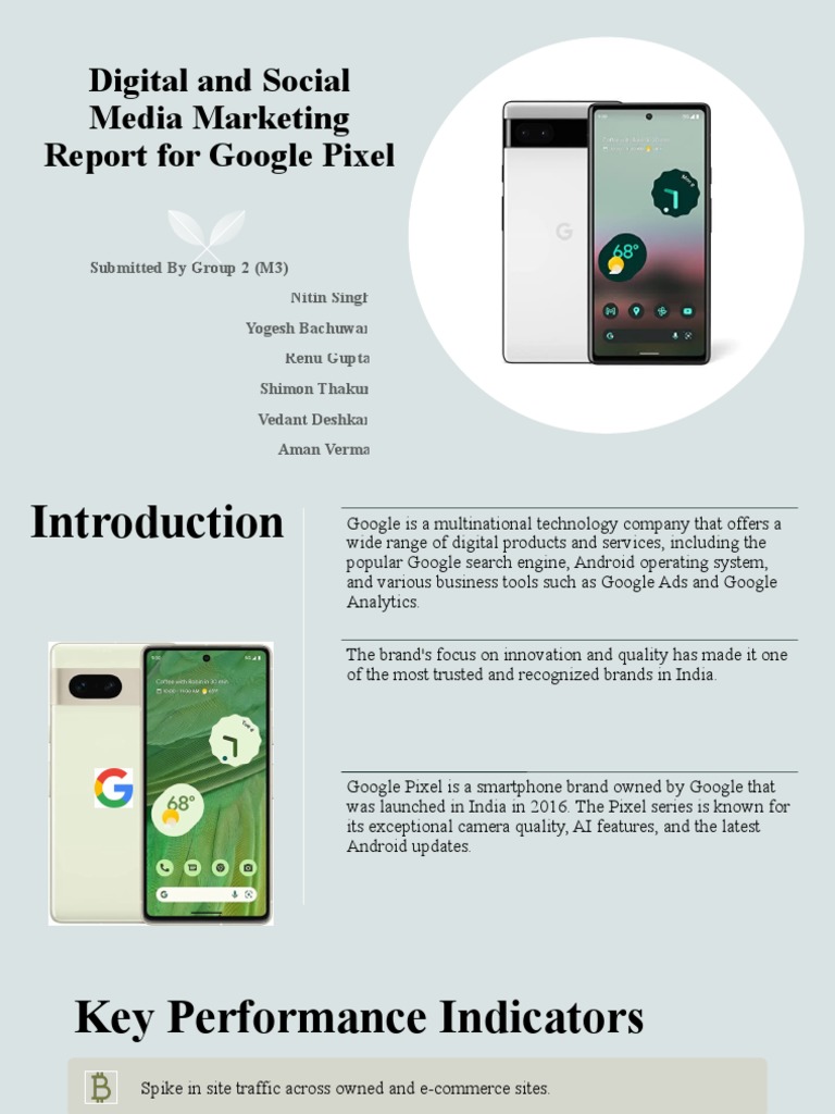 Digital and Social Media Marketing Report For Google Pixel PDF