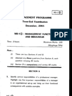 8528510 IGNOU MBA Old Question Papers 2005
