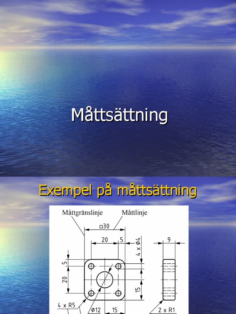 Måttsättningmin | PDF
