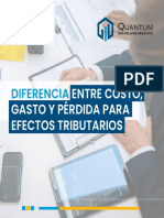 Diferencia: Entre Costo, Gasto Y Pérdida para Efectos Tributarios