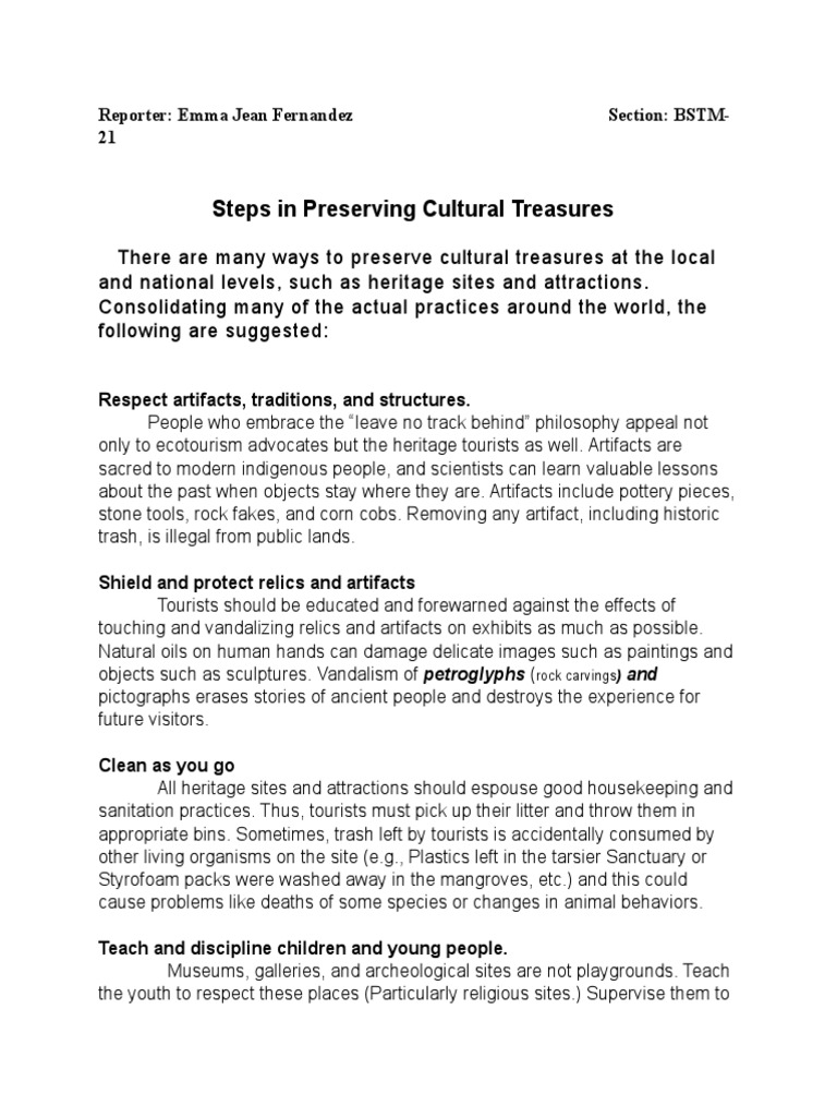 Preserving Cultural Treasures Guide | PDF | Traditions