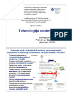 Tehnologija Enzima: Nositelj Predmeta: Prof. Dr. SC - Blaženka Kos