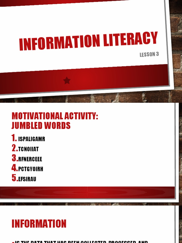 Lesson 3 Information Literacy Pdf