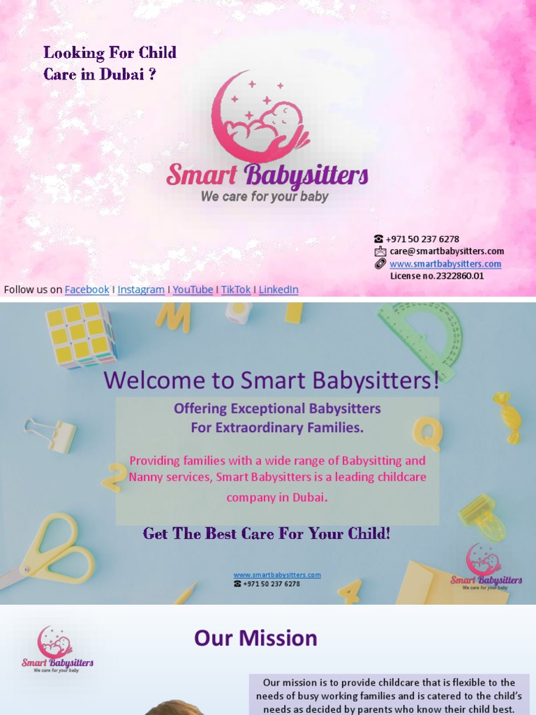 Smart Babysitters - Company Profile - To Book Babysitter or Nanny in ...