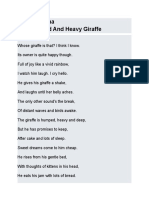 Allan Balcena The Humped and Heavy Giraffe: A Poem by Anon