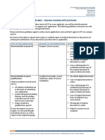 Documentation Guidelines - Online Course Applications: Type of Documentation Example of Documentation Acceptable Formats
