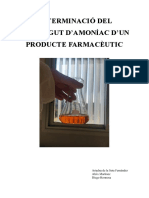 Determinació Del Contingut D'amoníac D'un Producte Farmacèutic