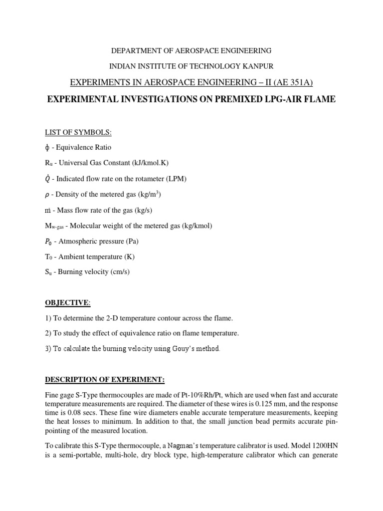 Experiments in aerospace engineering ii ae 351a experimental