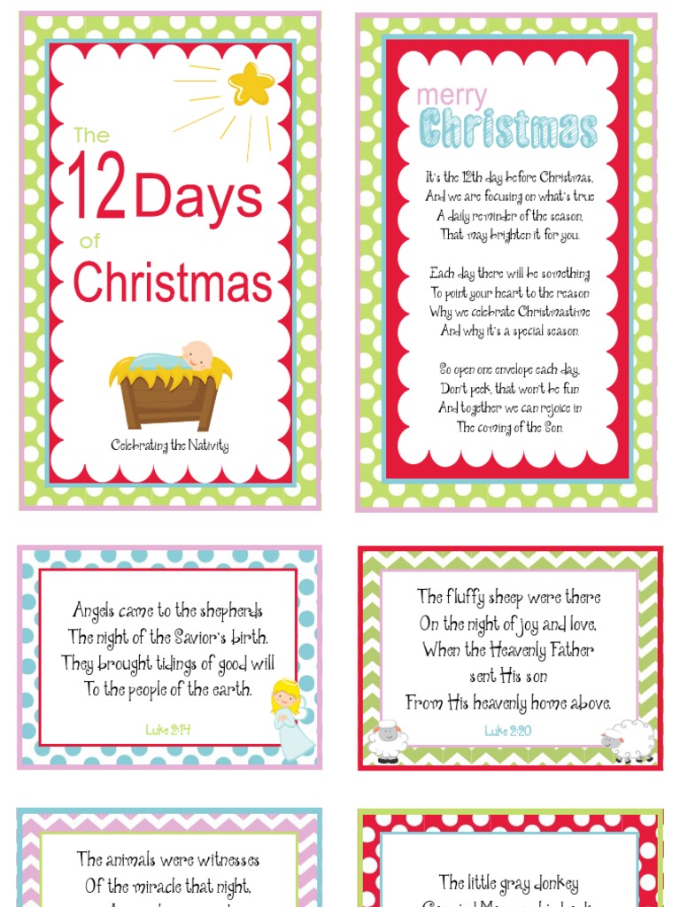 12-days-of-christmas-nativity  PDF  Jesus  New Testament Content