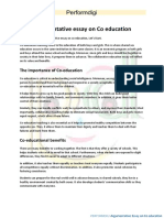 Argumentative Essay On Co Education PDF