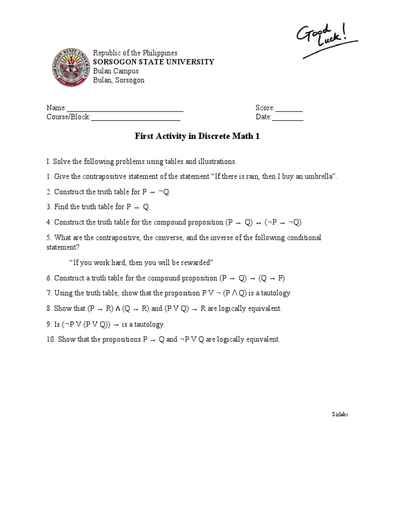 First Activity | PDF