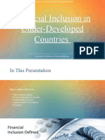 Financial Inclusion in Under-Developed Countries: Presented By: Shahareeb, Waleed and Marium