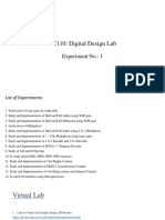 EC110: Digital Design Lab: Experiment No.: 1