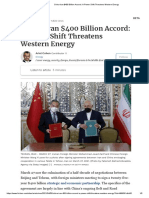 China-Iran $400 Billion Accord - A Power Shift Threatens Western Energy