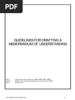 Guidelines For Drafting A Memorandum of Understanding