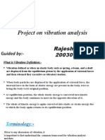 Project On Vibration Analysis: Guided By