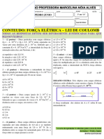 Força elétrica entre cargas - Lei de Coulomb