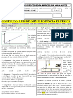 2 Atividade de FÍSICA 2022 - Leis de Ohm e Potência Elétrica