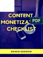 Content Monetization Checklist