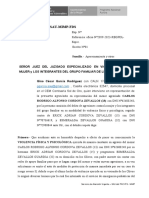 Denuncia de Oficio Juzgado de Violencia D