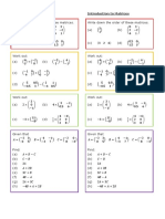 Introduction To Matrices Practice Strips