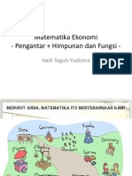 Matematika Ekonomi - Pertemuan 1