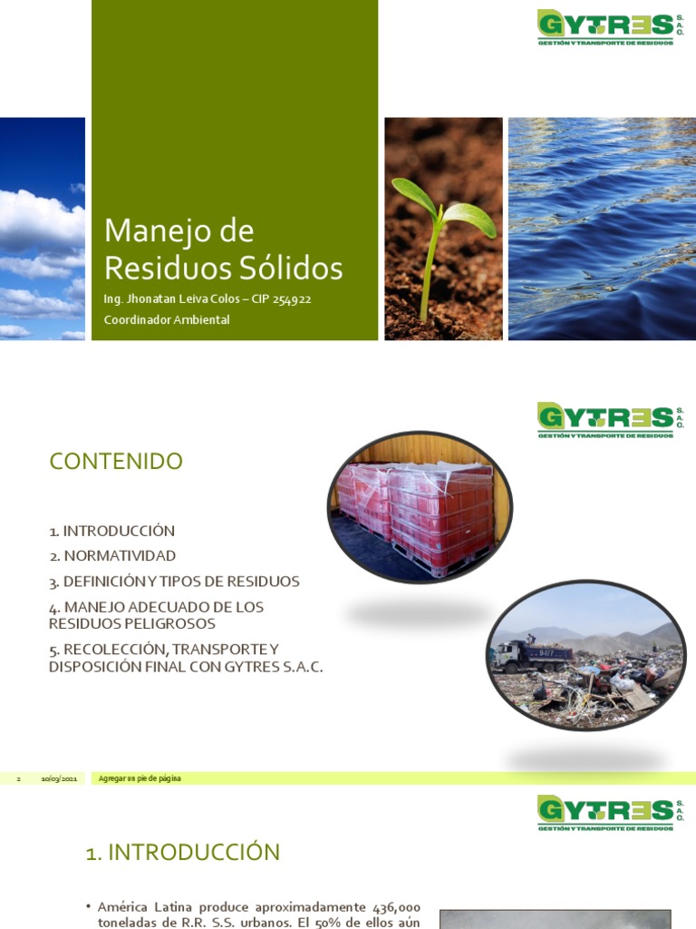 Manejo de Residuos Sólidos en Bolivia | PDF | Residuos | Gestión de ...