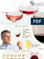 Degustação visual e aromática de vinhos