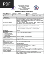 Mantangale National High School Name of Teacher Section Leaning Area Time Grade Level Date