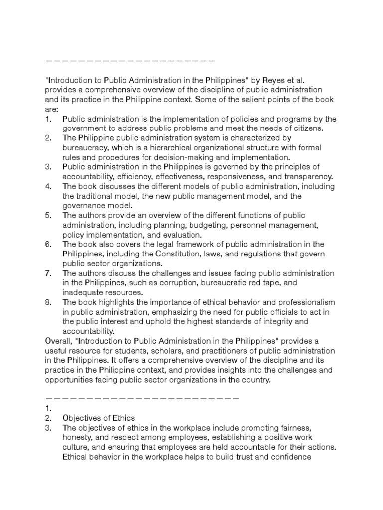 Public Administration in the Philippines | PDF | Public Administration ...