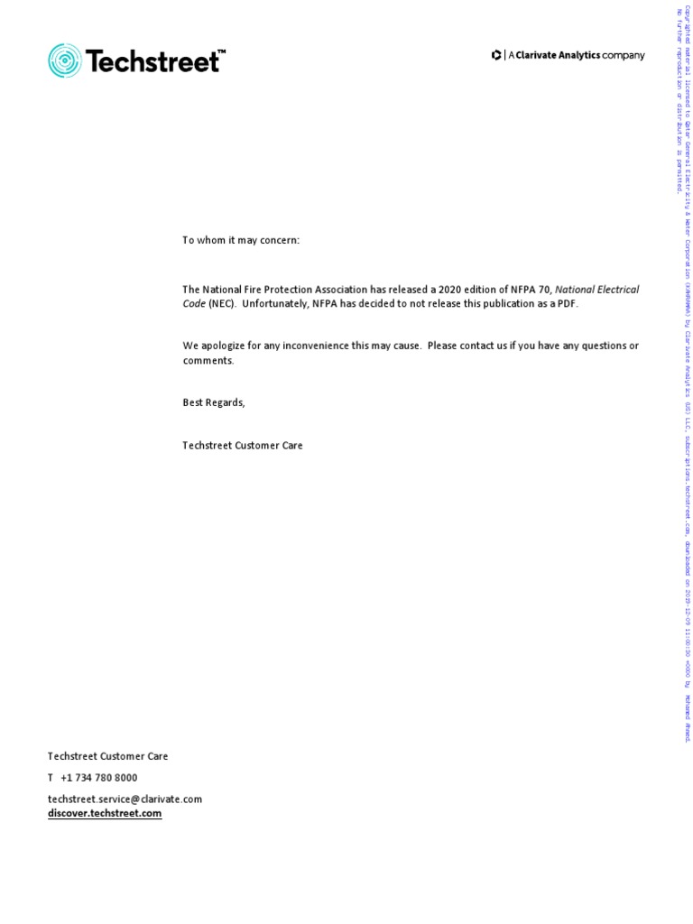 NFPA 70-20 - National Electrical Code (NEC) | PDF